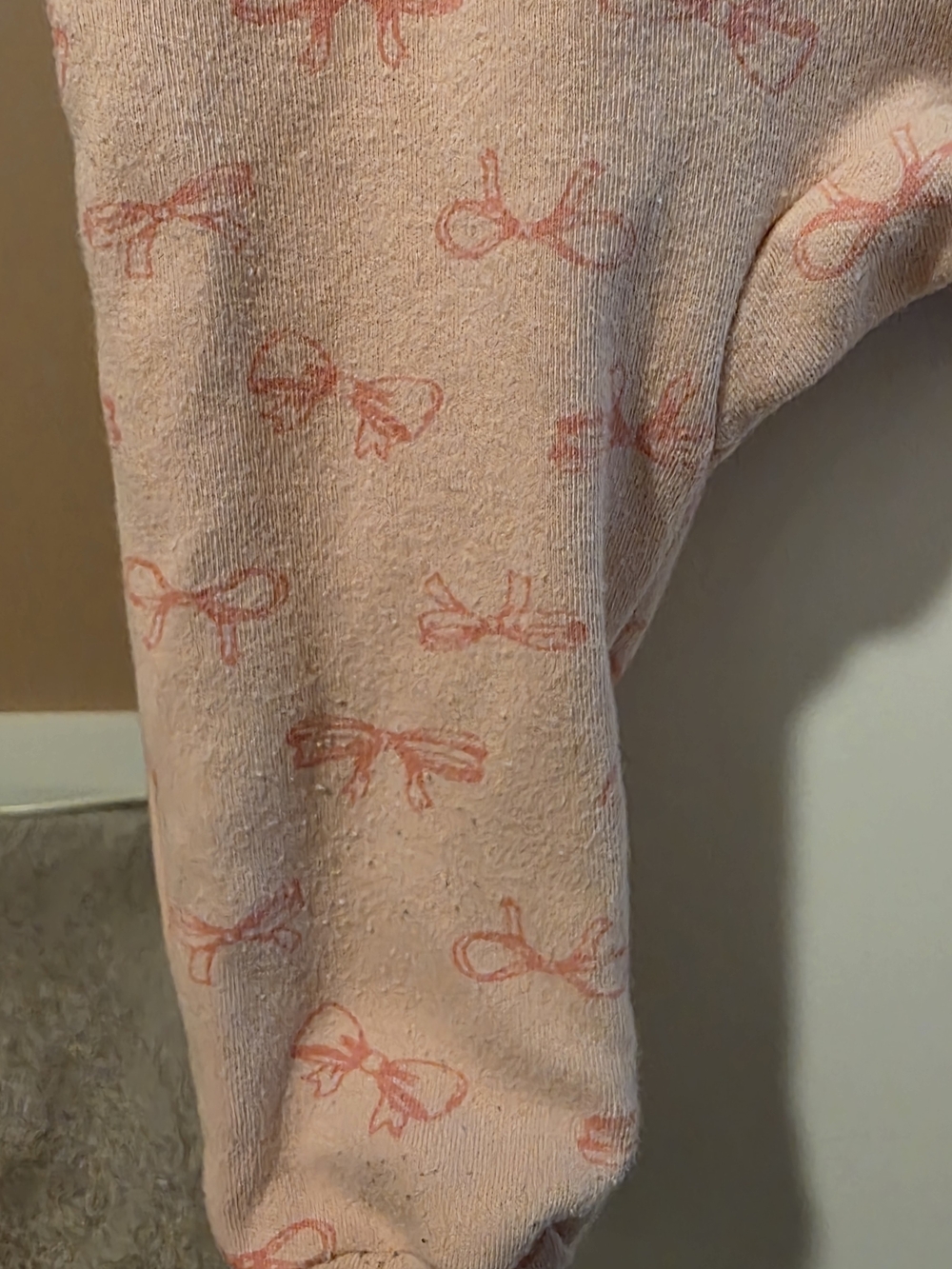 Pink Bow Ruffle Sleeper - Picture 4 of 4